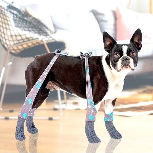 Walkee Paws Indoor Dog Leggings with Grippy Socks Medium - Picture 1 of 11